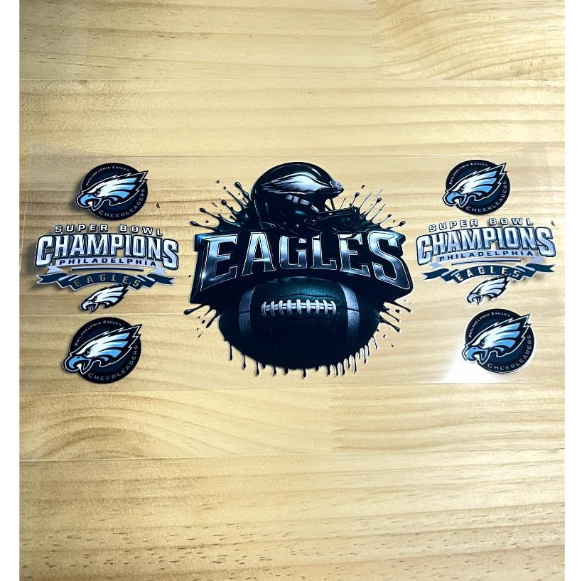 16oz UVDTF Cup Wraps,Sport, Football Teams ,Eagles
