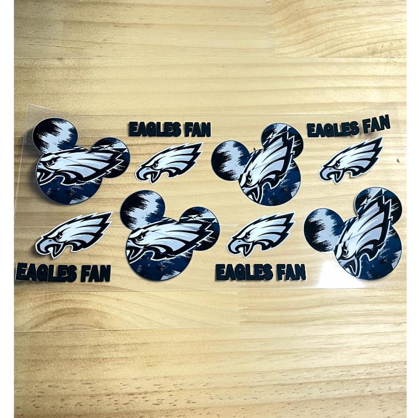 16oz UVDTF Cup Wraps,Sport, Football Teams ,Eagles
