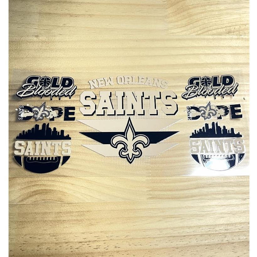 16oz UVDTF Cup Wraps,Sport, Football Teams ,Saints
