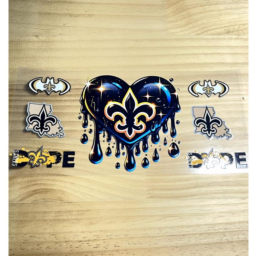 16oz UVDTF Cup Wraps,Sport, Football Teams ,Saints