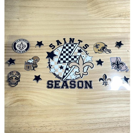 16oz UVDTF Cup Wraps,Sport, Football Teams ,Saints
