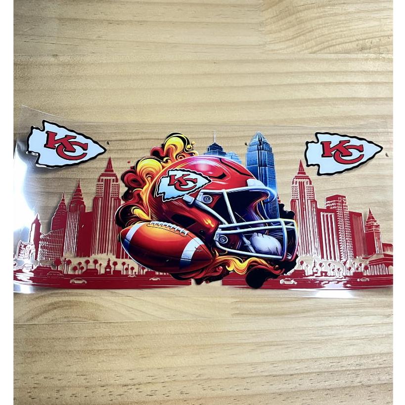 16oz UVDTF Cup Wraps,Sport, Football Teams ,Chiefs ,KC