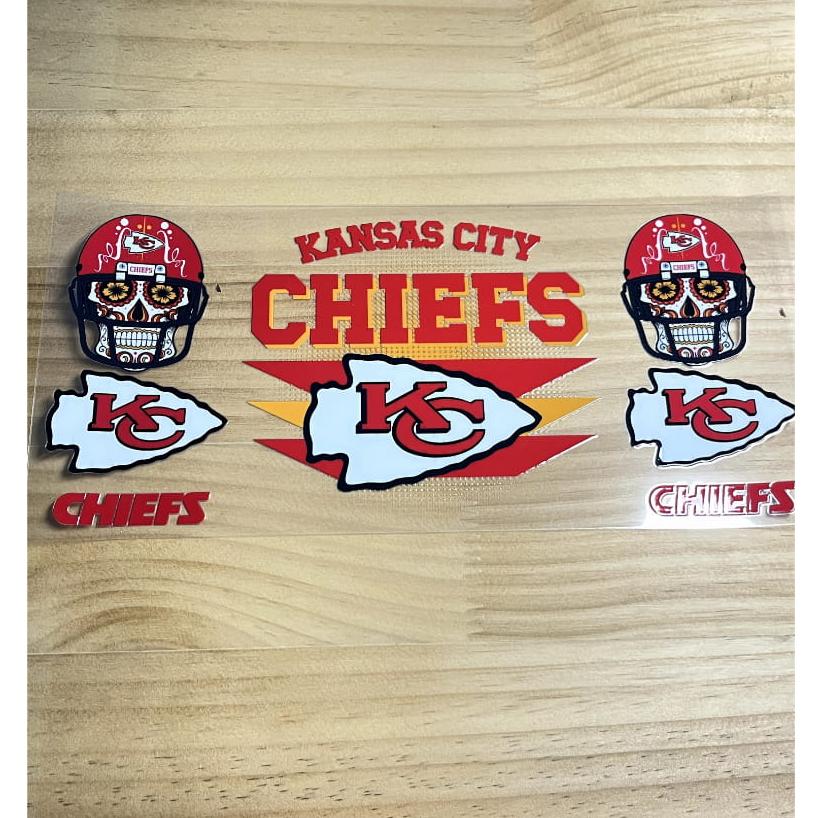 16oz UVDTF Cup Wraps,Sport, Football Teams ,Chiefs ,KC