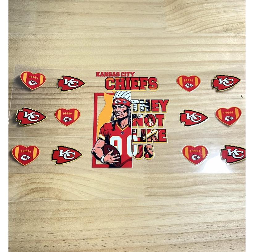 16oz UVDTF Cup Wraps,Sport, Football Teams ,Chiefs ,KC