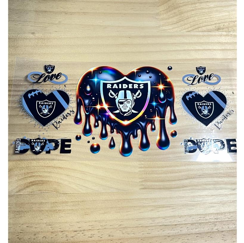 16oz UVDTF Cup Wraps,Sport, Football Teams, Raiders