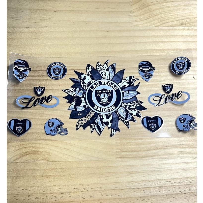 16oz UVDTF Cup Wraps,Sport, Football Teams, Raiders