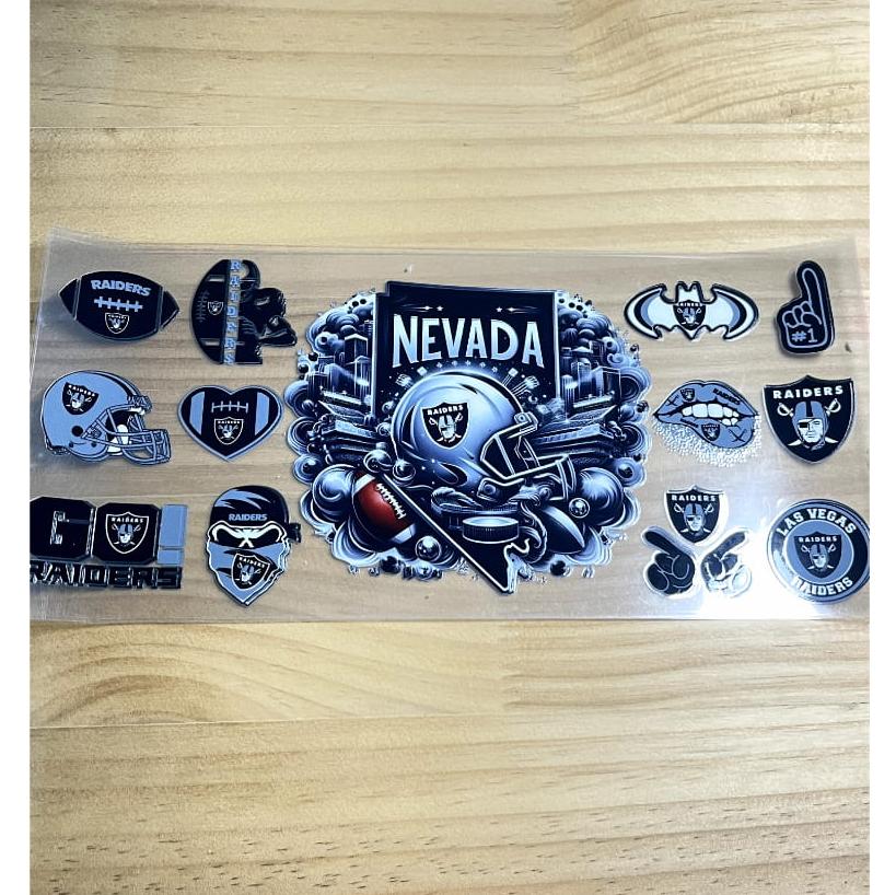 16oz UVDTF Cup Wraps,Sport, Football Teams, Raiders