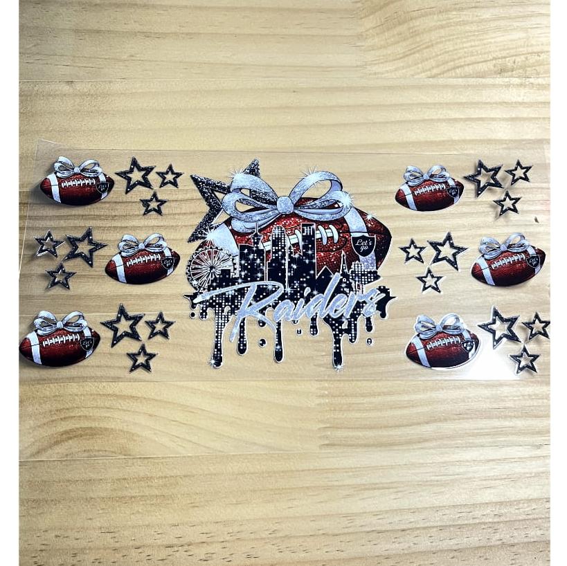 16oz UVDTF Cup Wraps,Sport, Football Teams, Raiders
