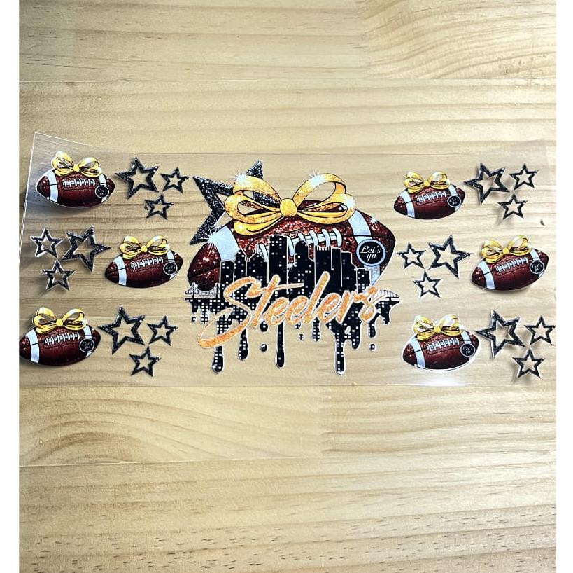 16oz UVDTF Cup Wraps,Sport, Football Teams ,Steelers