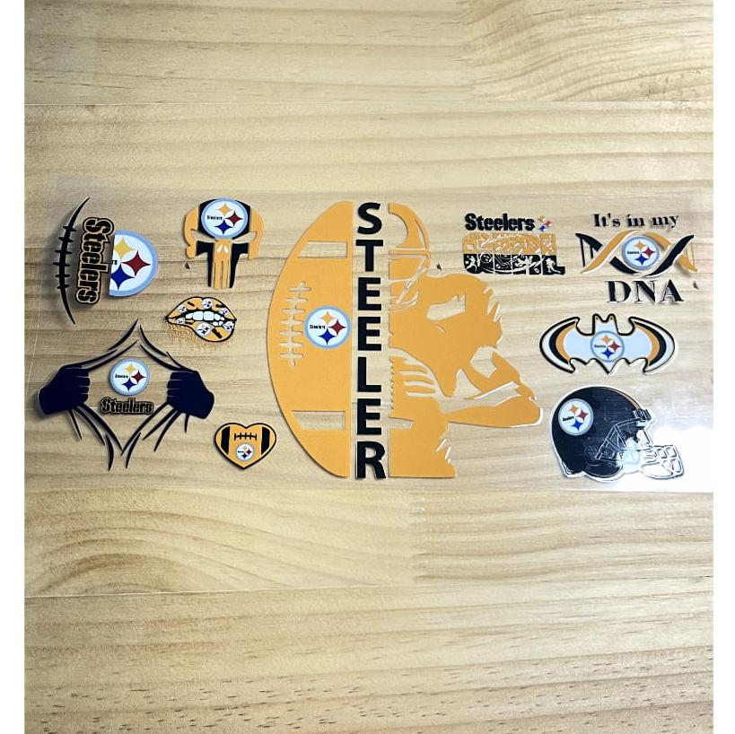 16oz UVDTF Cup Wraps,Sport, Football Teams ,Steelers