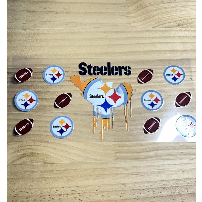 16oz UVDTF Cup Wraps,Sport, Football Teams ,Steelers
