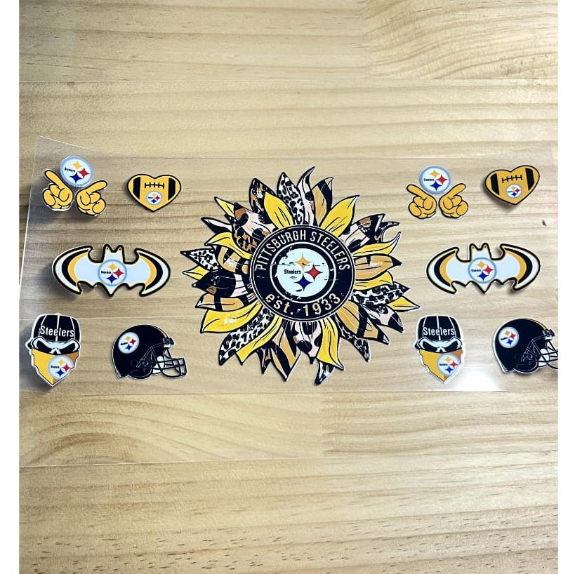 16oz UVDTF Cup Wraps,Sport, Football Teams ,Steelers