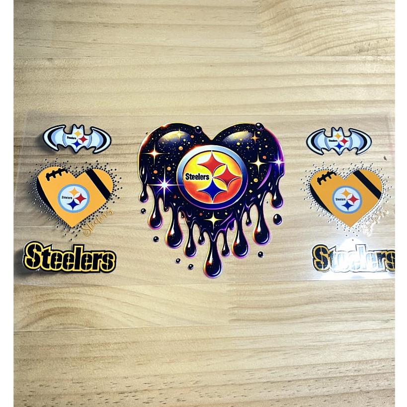 16oz UVDTF Cup Wraps,Sport, Football Teams ,Steelers