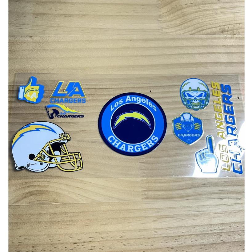 16oz UVDTF Cup Wraps,Sport, Football Teams ,Los Angeles Chargers