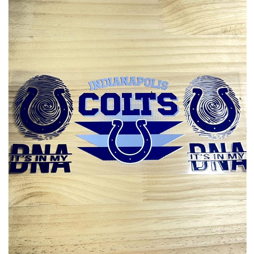 16oz UVDTF Cup Wraps,Sport, Football Teams, Colts