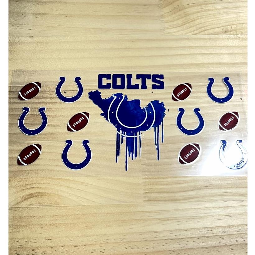 16oz UVDTF Cup Wraps,Sport, Football Teams, Colts