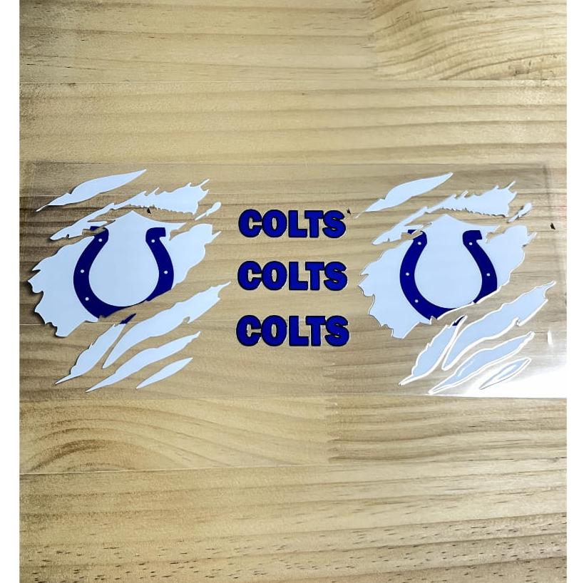 16oz UVDTF Cup Wraps,Sport, Football Teams, Colts