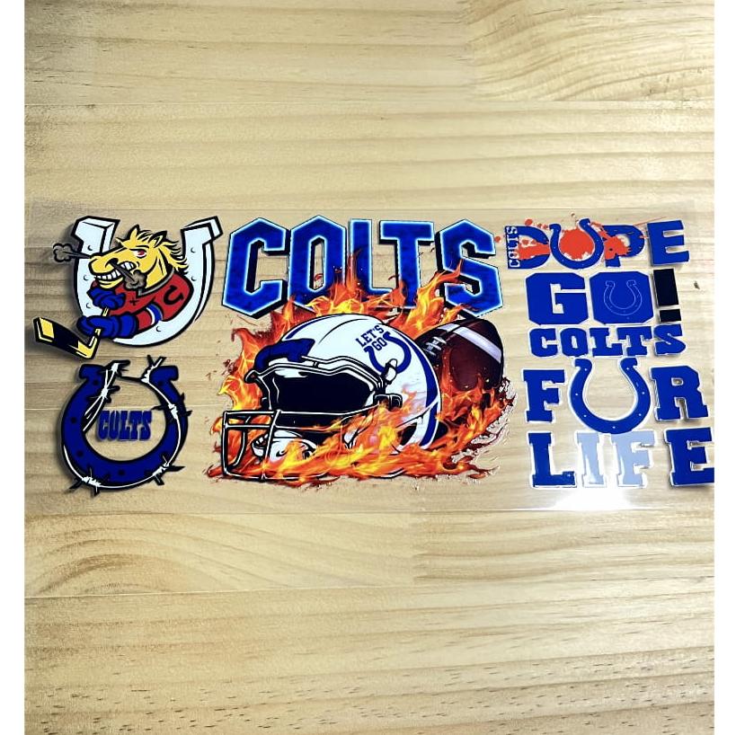 16oz UVDTF Cup Wraps,Sport, Football Teams, Colts