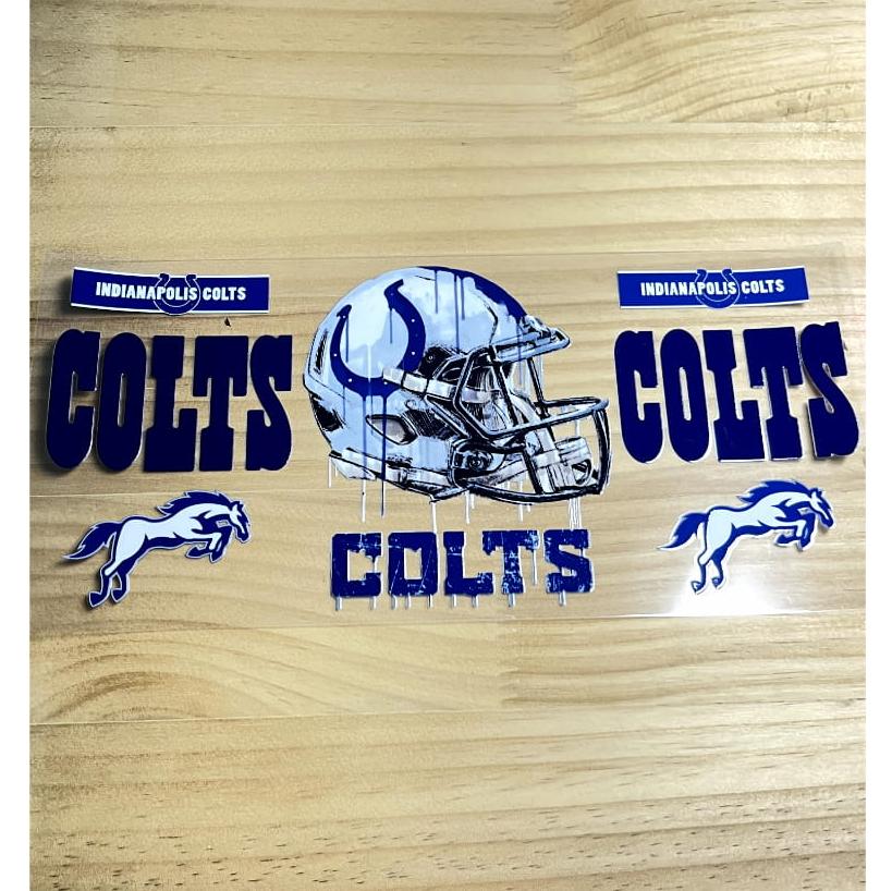 16oz UVDTF Cup Wraps,Sport, Football Teams, Colts