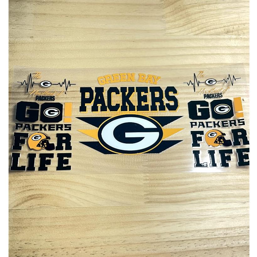 16oz UVDTF Cup Wraps,Sport, Football ,Green Bay Packers