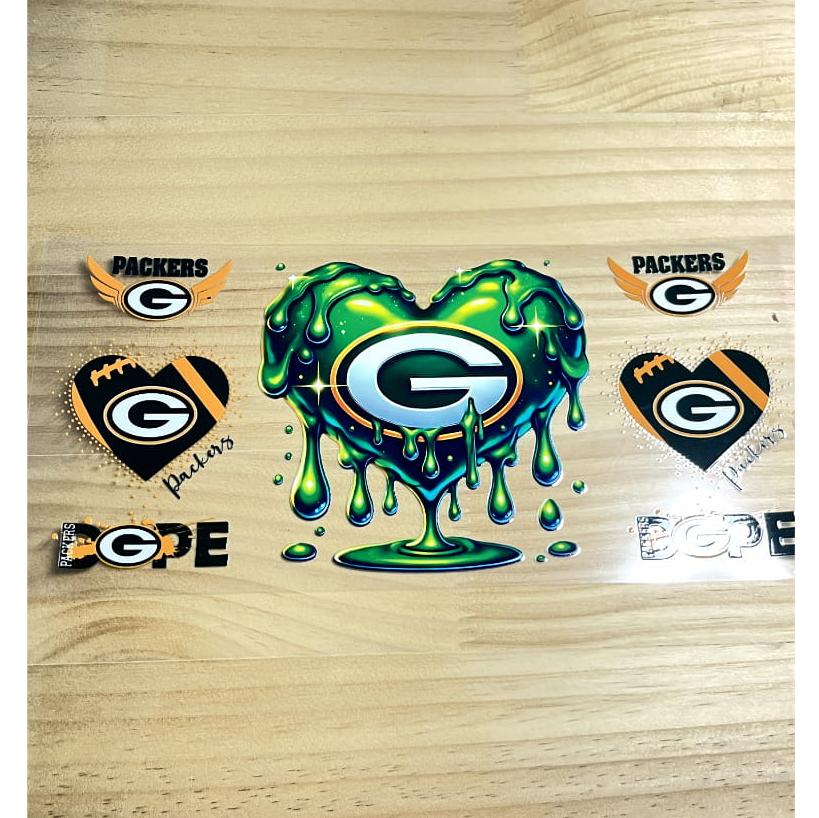 16oz UVDTF Cup Wraps,Sport, Football ,Green Bay Packers