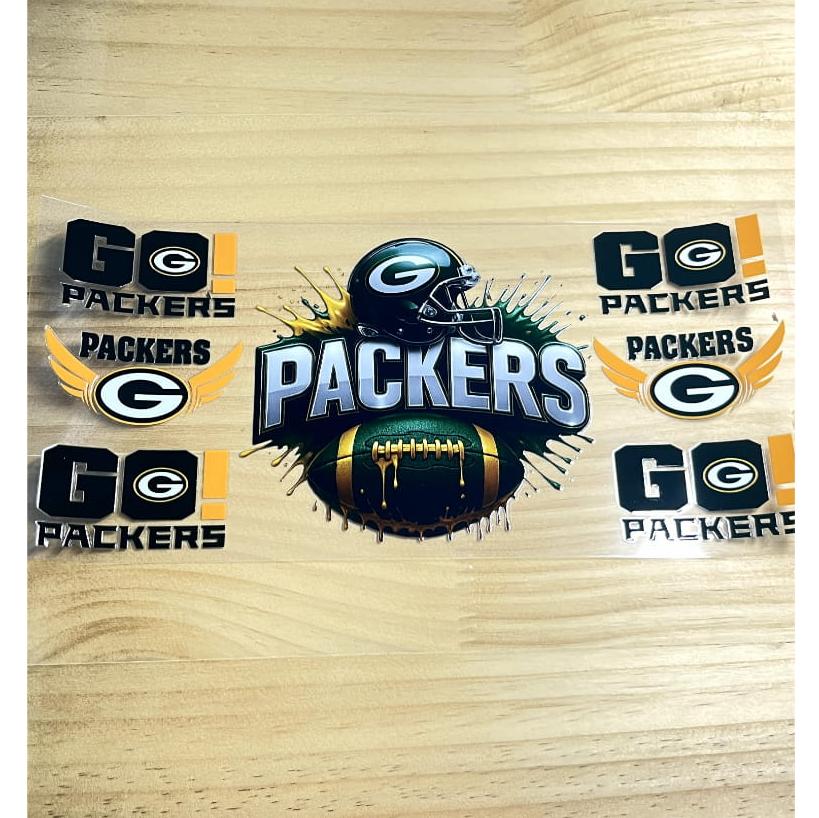 16oz UVDTF Cup Wraps,Sport, Football ,Green Bay Packers