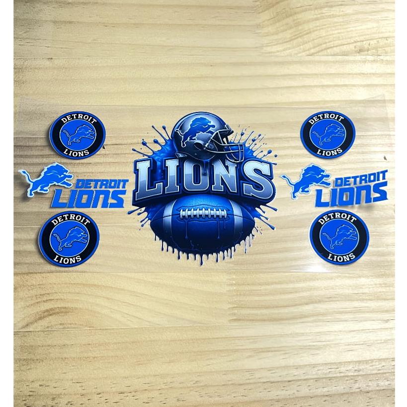 16oz UVDTF Cup Wraps,Sport, Football ,Lions