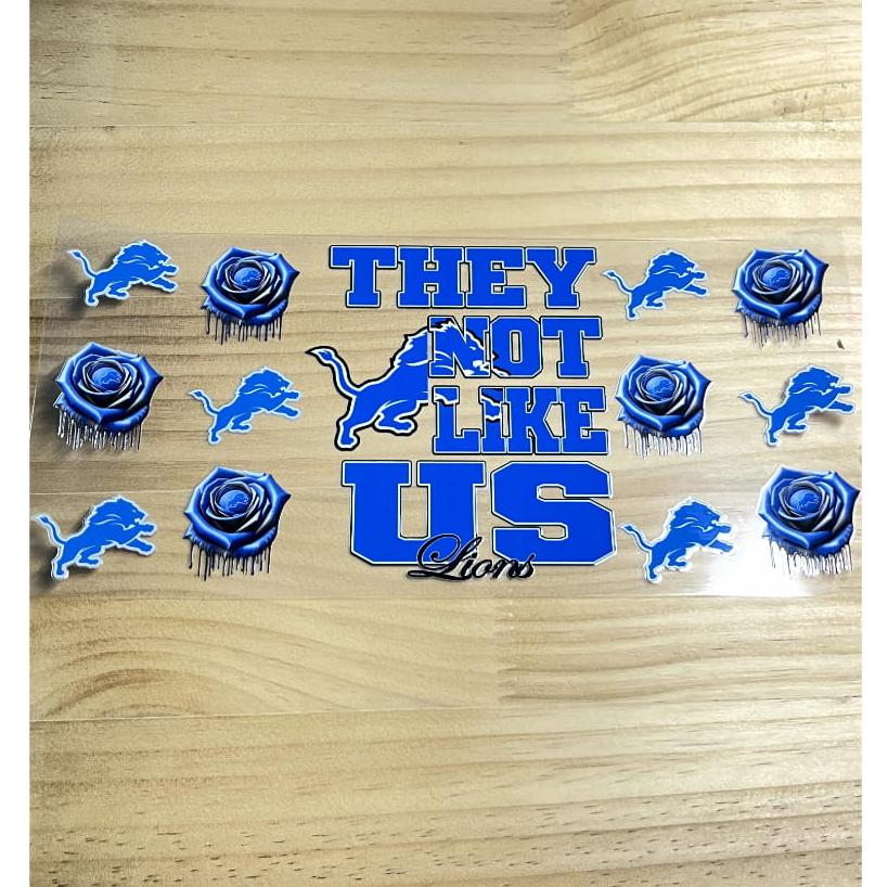 16oz UVDTF Cup Wraps,Sport, Football ,Lions