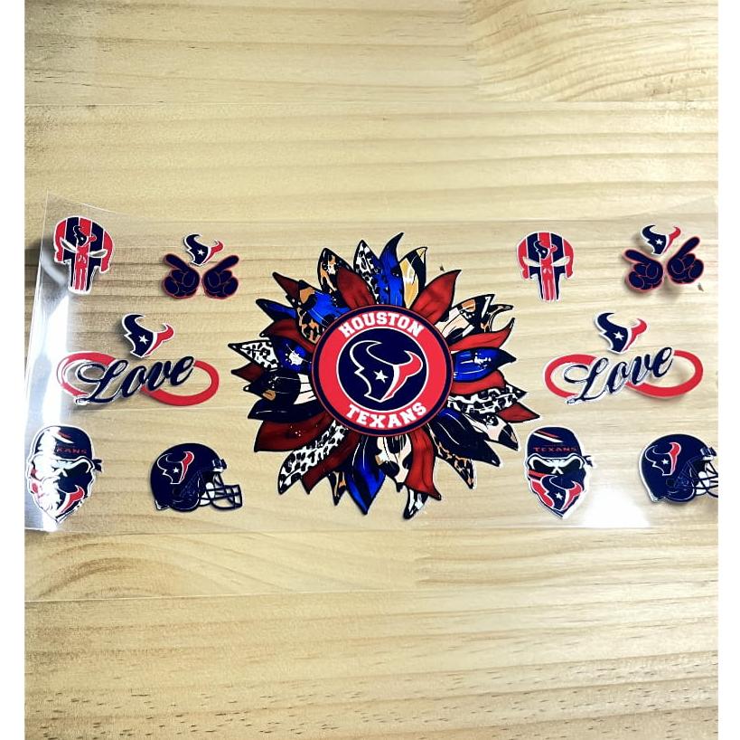 16oz UVDTF Cup Wraps,Sport, Football ,Texans