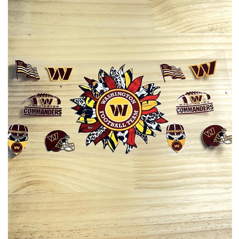 16oz UVDTF Cup Wraps,Sport, Football , Washington
