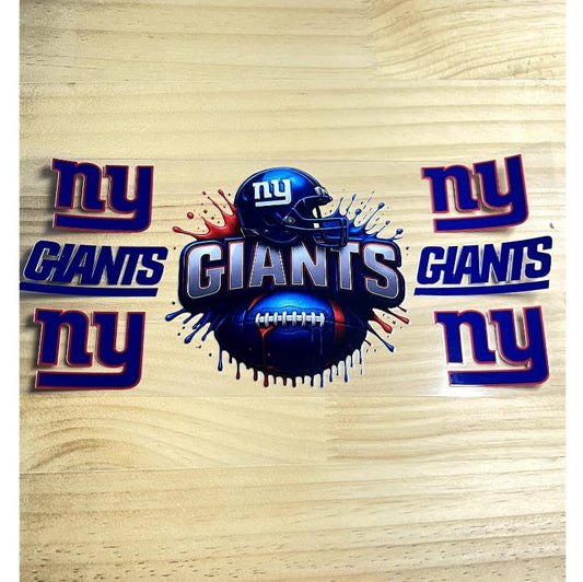 16oz UVDTF Cup Wraps,Sport, Football ,Giants ,ny
