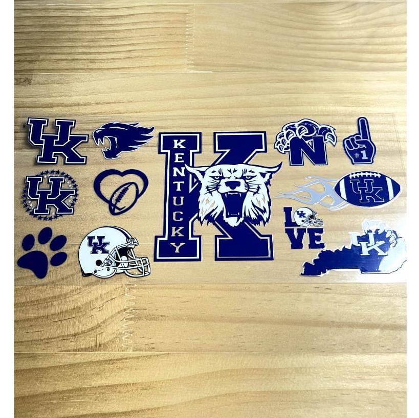16oz UVDTF Cup Wraps,Colleage Football Sport Teams , Kentucky ,UK