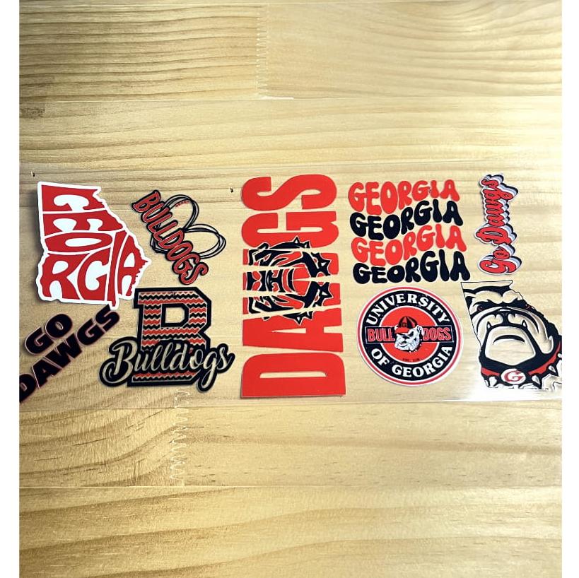 16oz UVDTF Cup Wraps,Sport, College Football , Georgia