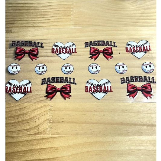 16oz UVDTF Cup Wraps,Sport ,Baseball , Bowknot
