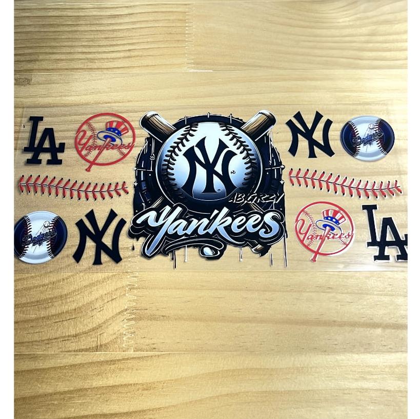 16oz UVDTF Cup Wraps,Baseball Sport Teams , Yankees
