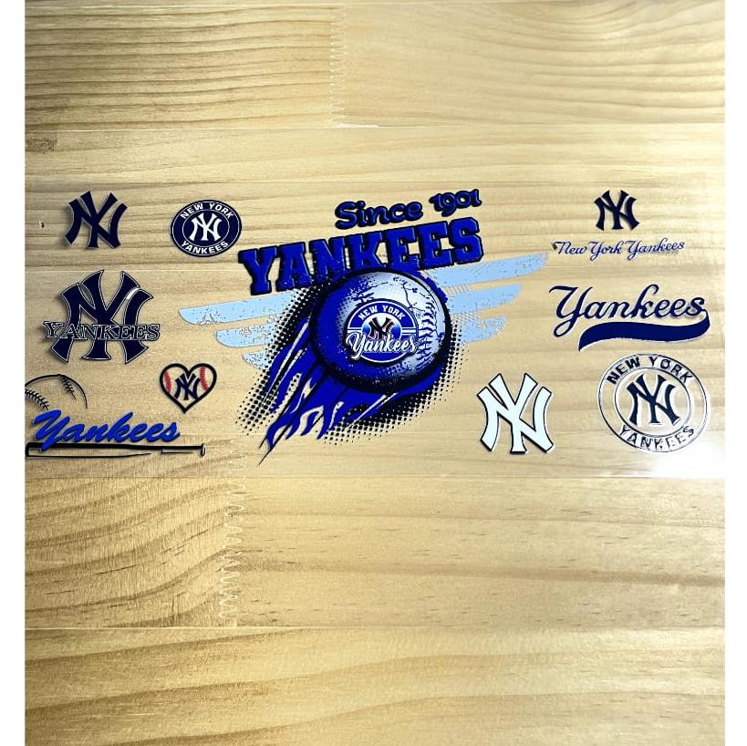 16oz UVDTF Cup Wraps,Baseball Sport Teams , Yankees