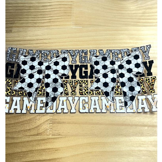 16oz UVDTF Cup Wraps,Sport ,Soccer Game Day ,Bownet & Bow
