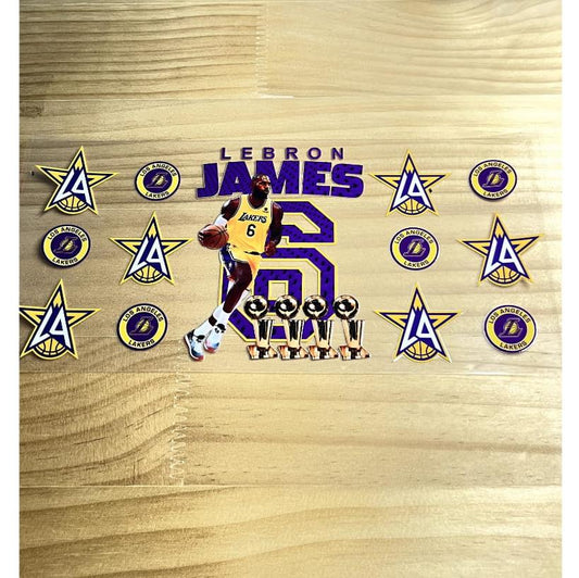 16oz UVDTF Cup Wraps,Lakers Basketball Sport