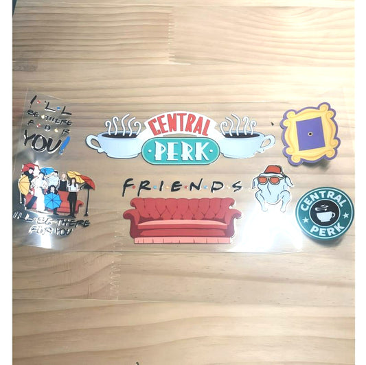 16oz UVDTF Cup Wraps, Cartoon, Friends