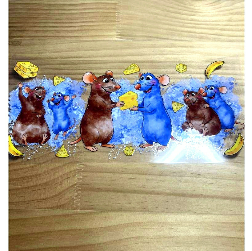 16oz UVDTF Cup Wraps, Cartoon, Ratatouille