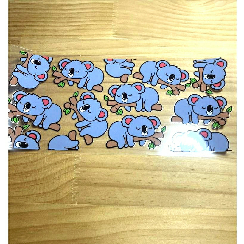 16oz UVDTF Cup Wraps, Cartoon ,Koala