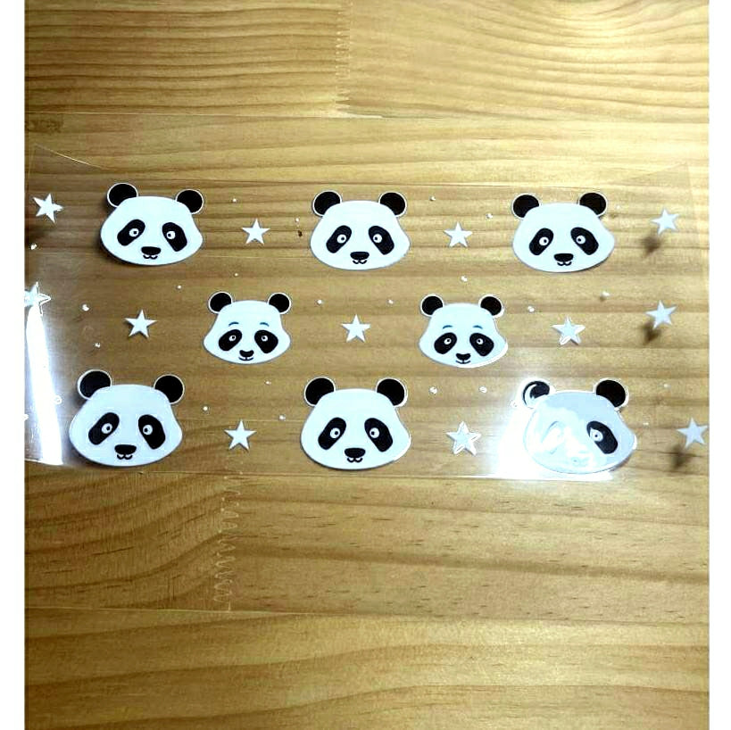 16oz UVDTF Cup Wraps, Cartoon , Panda