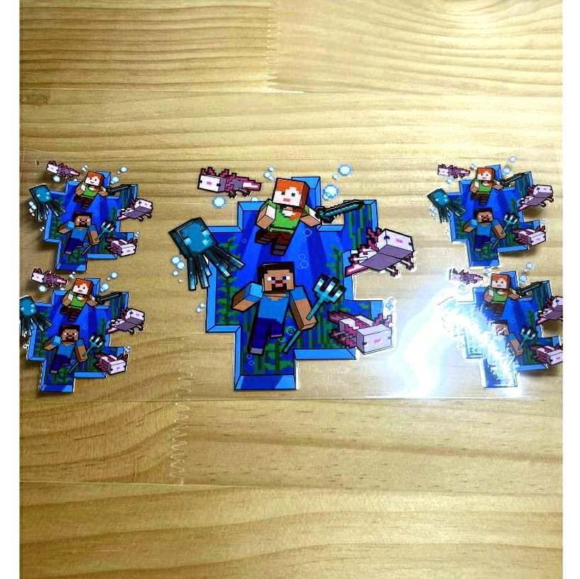 16oz UVDTF Cup Wraps, Cartoon , Minecraft