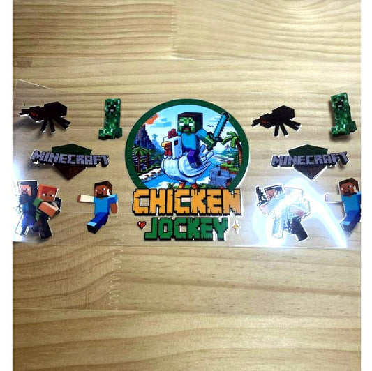 16oz UVDTF Cup Wraps, Cartoon , Minecraft