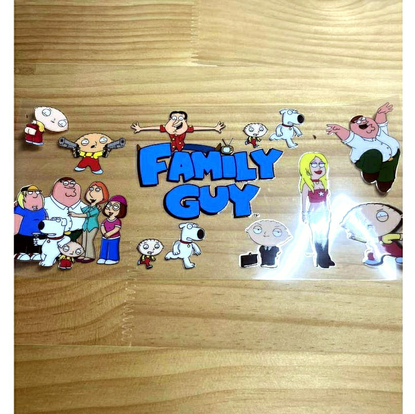 16oz UVDTF Cup Wraps, Cartoon, Family Guy
