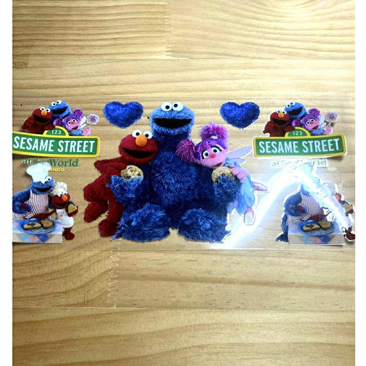 16oz UVDTF Cup Wraps,Cartoon, The Sesame Street