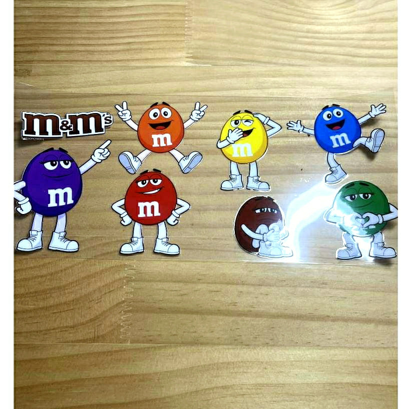 16oz UVDTF Cup Wraps, Cartoon ,M&M's