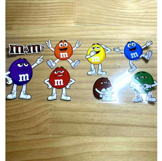 16oz UVDTF Cup Wraps, Cartoon ,M&M's
