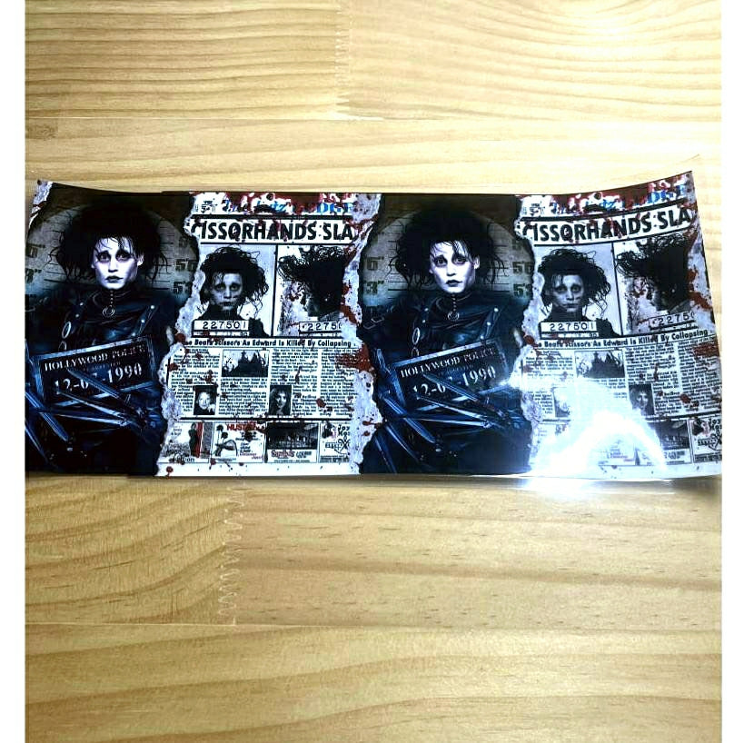 16oz UVDTF Cup Wraps, Cartoon,Eward Scissor Hands