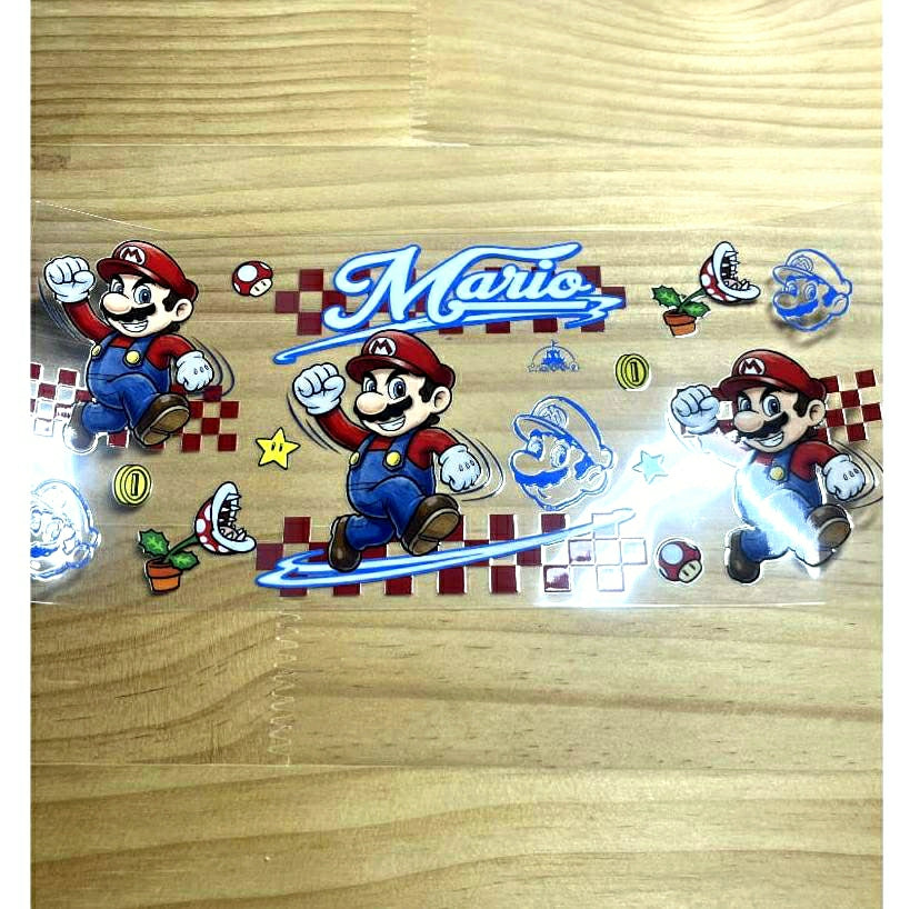 16oz UVDTF Cup Wraps ,Cartoon,Super Mario